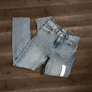 NEW~WONDER NATION GIRL'S SKINNY JEANS, ADJUSTABLE WAIST, SIZE 14, LIGHT WASH